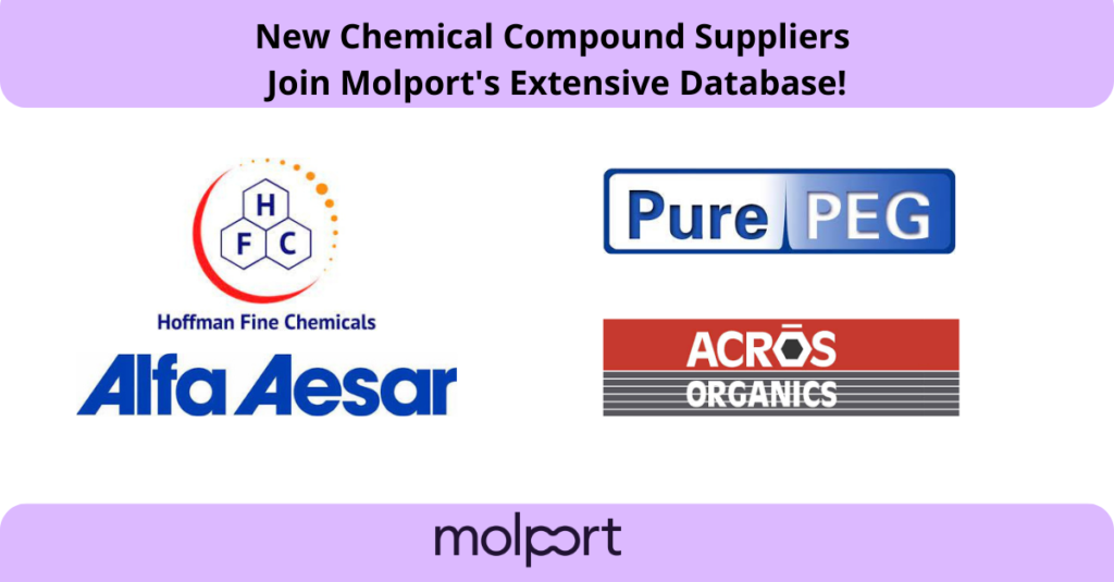 New suppliers to Molport database