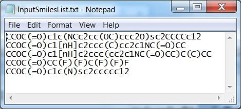 Knime software input data